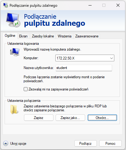 Zdalny Pulpit w systemie Windows
